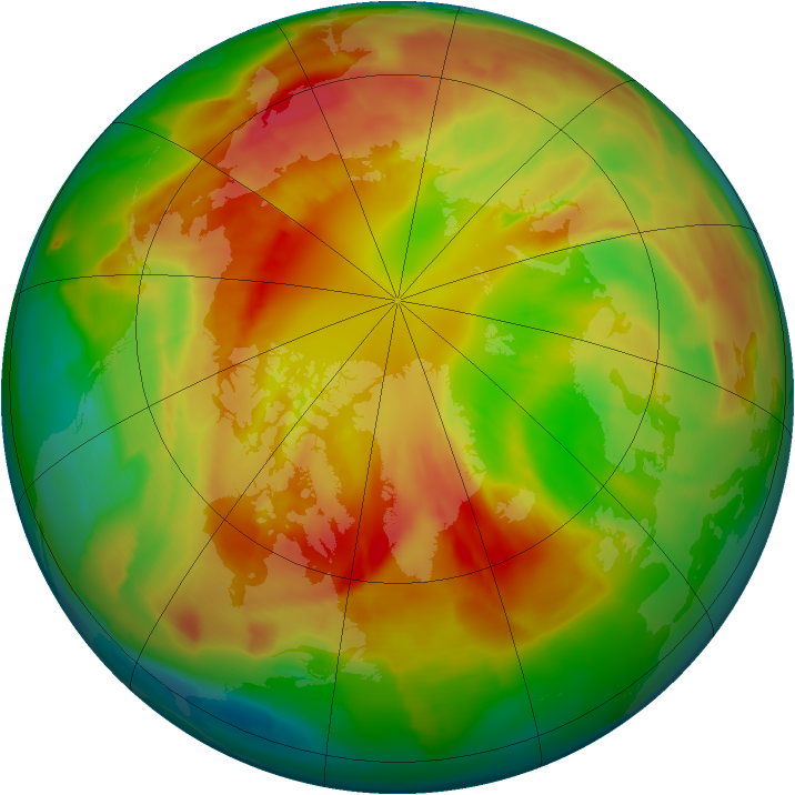 Arctic ozone map for 03 March 2012